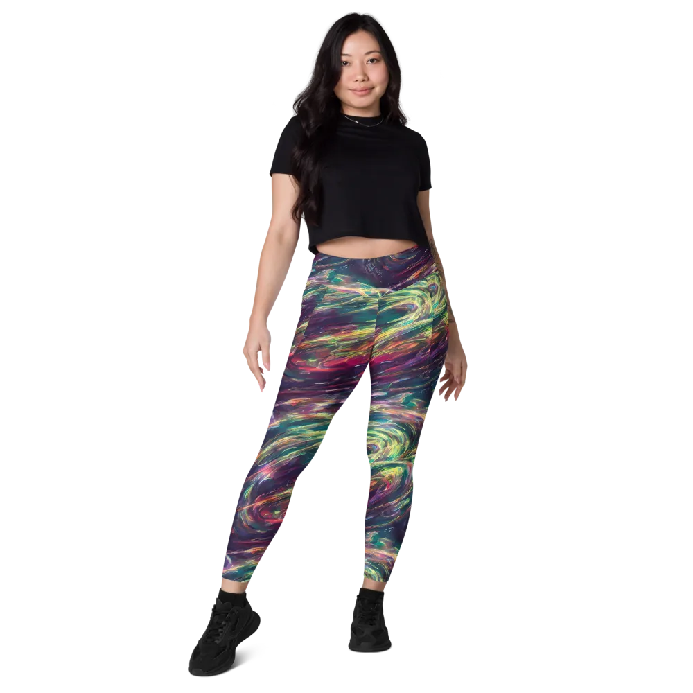 Viridian Rush on Leggings with Pockets — Front