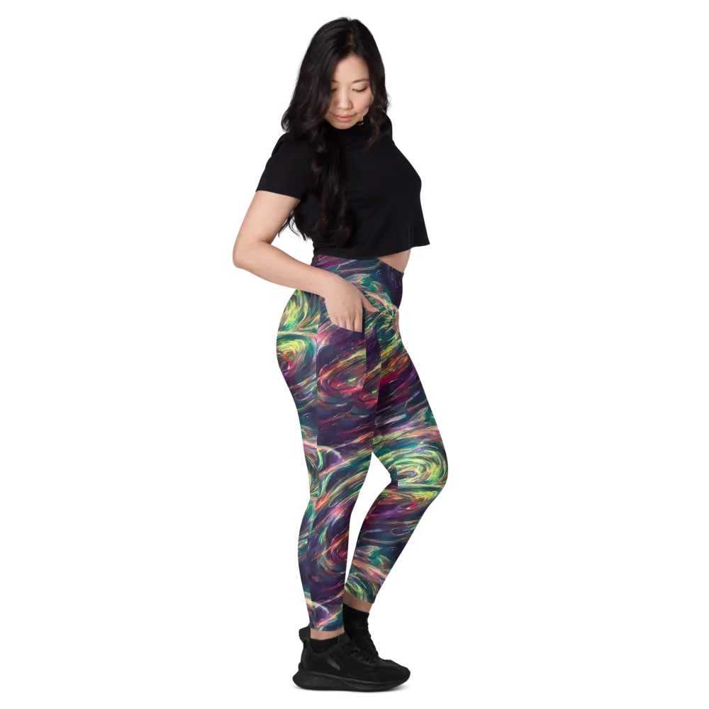 Viridian Rush on Leggings with Pockets — Right