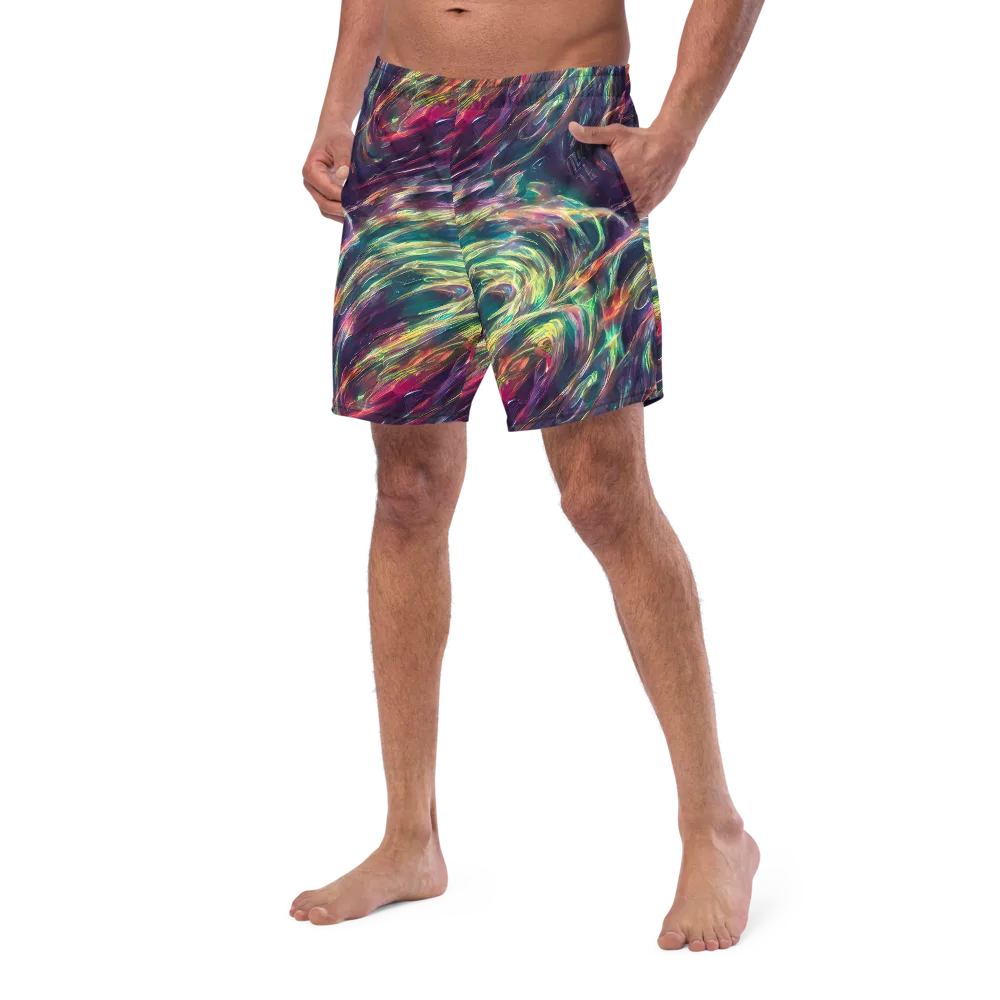 Viridian Rush on Swim Trunks — Left Front