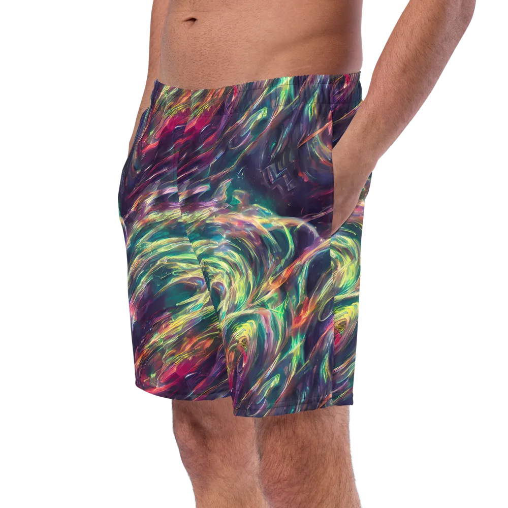 Viridian Rush on Swim Trunks — Left Front