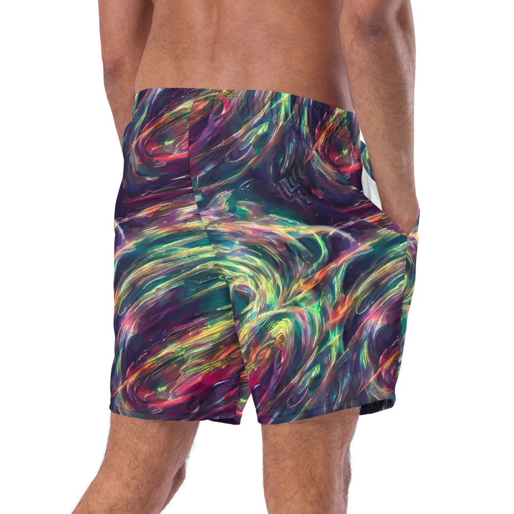 Viridian Rush on Swim Trunks — Right Back