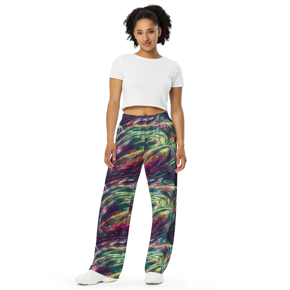 Viridian Rush on Wide-Leg Pants — Front
