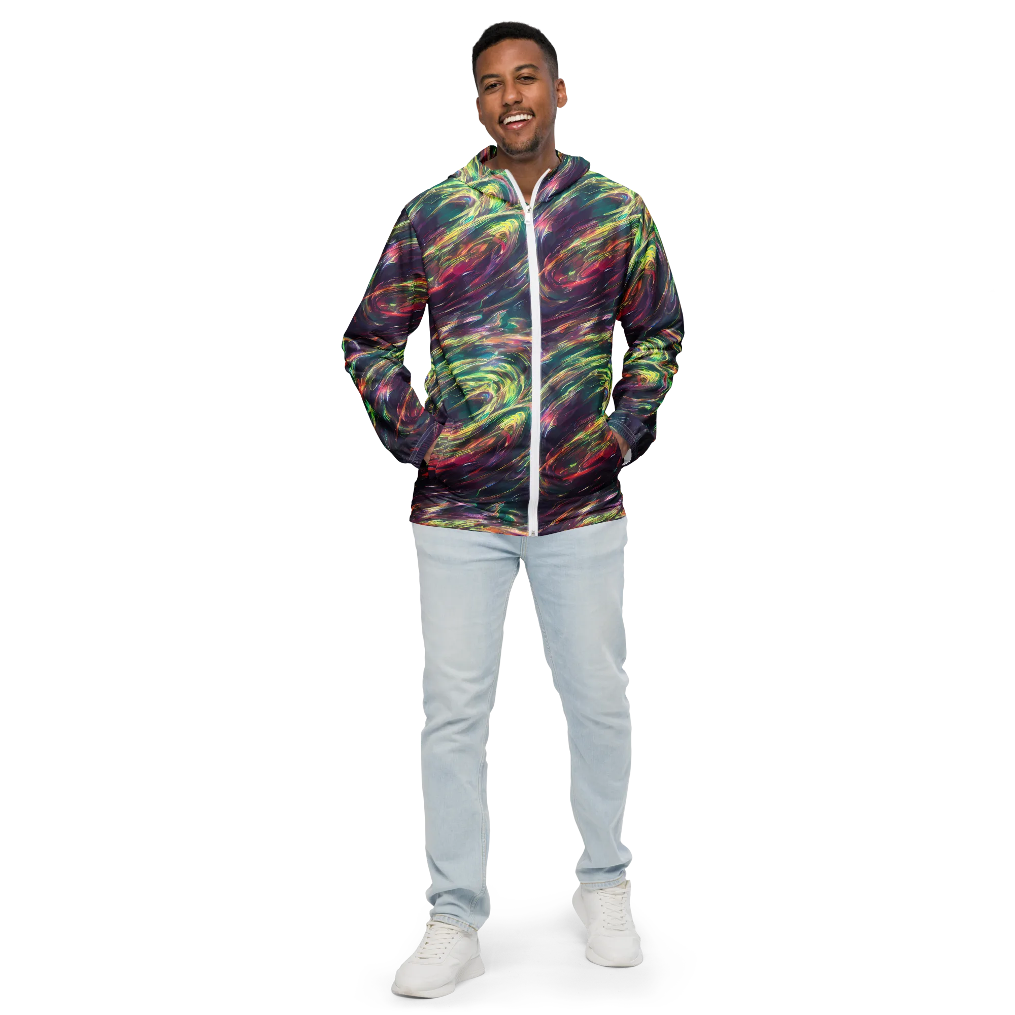 Viridian Rush on Men's Windbreaker — Front
