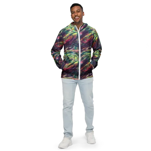 Viridian Rush on a Men's Windbreaker
