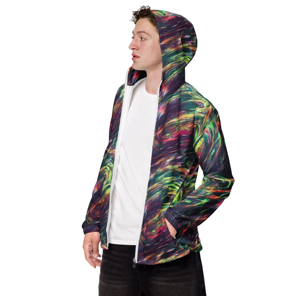Viridian Rush on Men's Windbreaker — Left Front