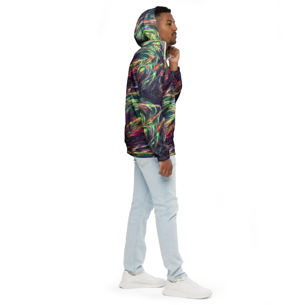Viridian Rush on Men's Windbreaker — Right