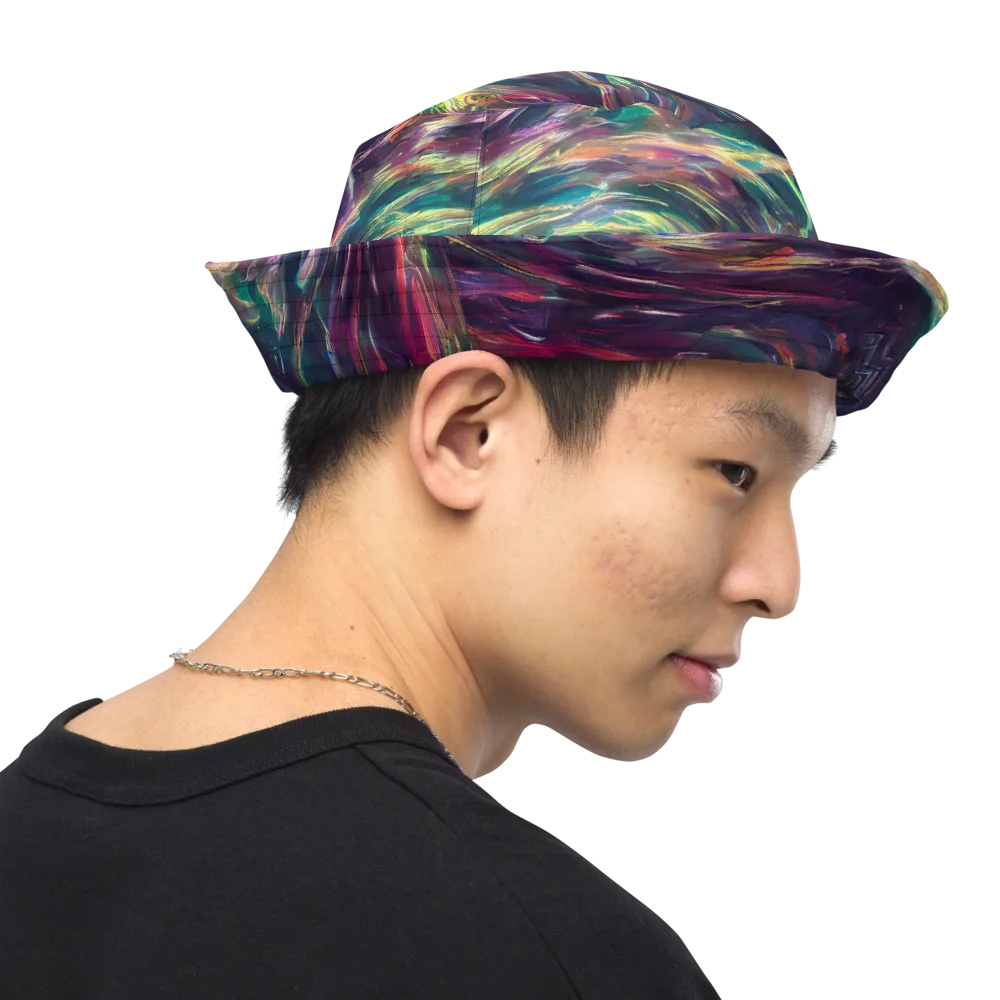 Viridian Rush on Reversible Bucket Hat — Right Outside