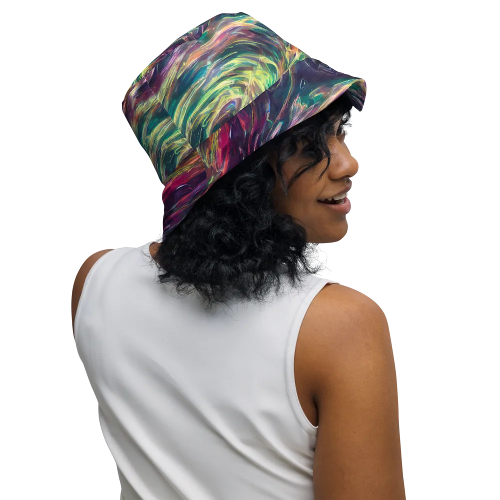 Viridian Rush on Reversible Bucket Hat — Right Outside