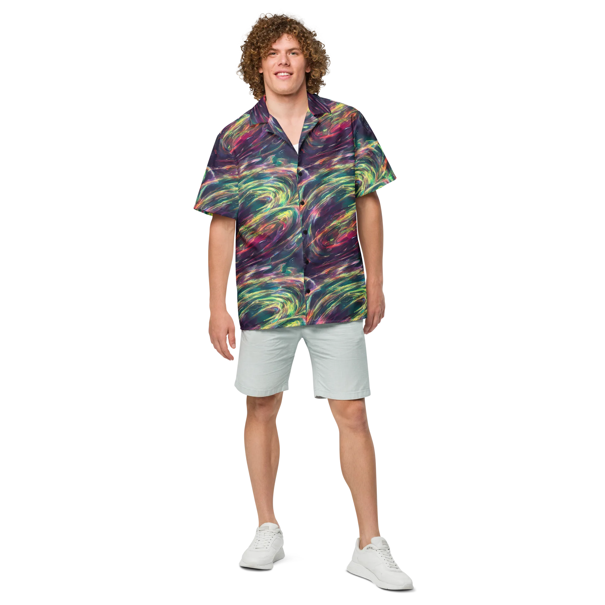 Viridian Rush on Button Shirt — Front