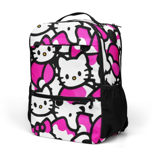 Neon Kitty Pop on a Utility Backpack
