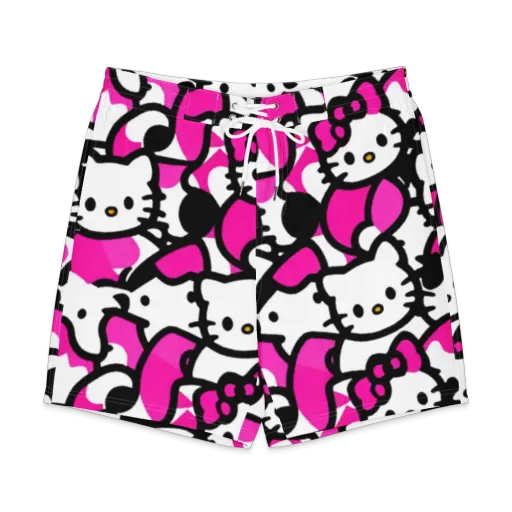 Neon Kitty Pop on a Men's Board Shorts