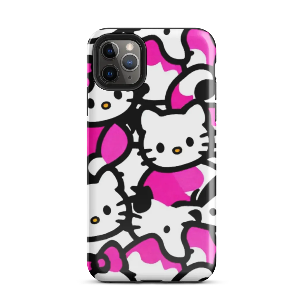 Neon Kitty Pop on Tough Case for iPhone® — Front