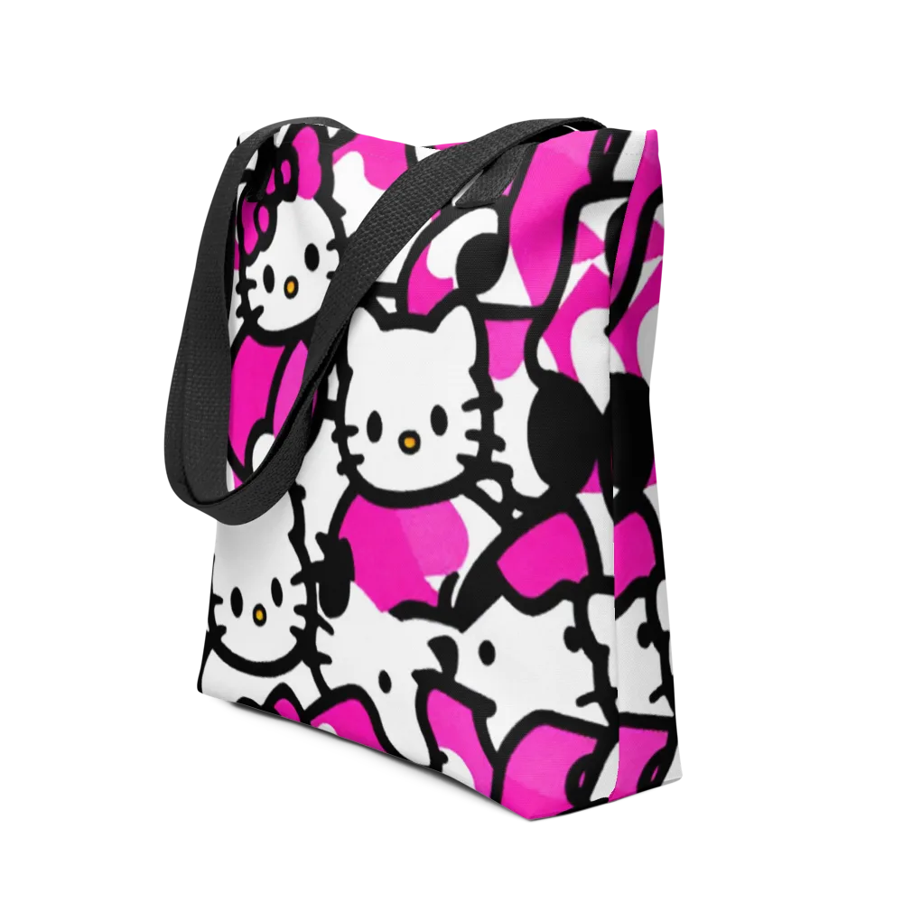 Neon Kitty Pop on Tote Bag — Front
