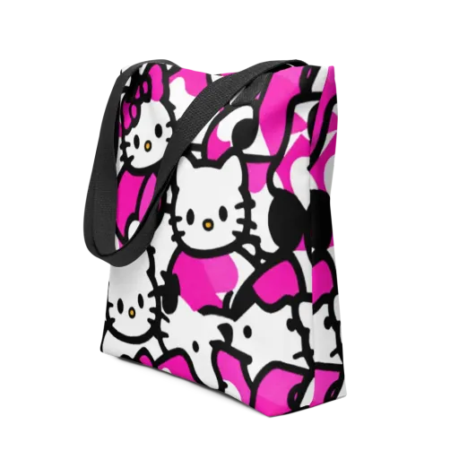 Neon Kitty Pop on a Tote Bag