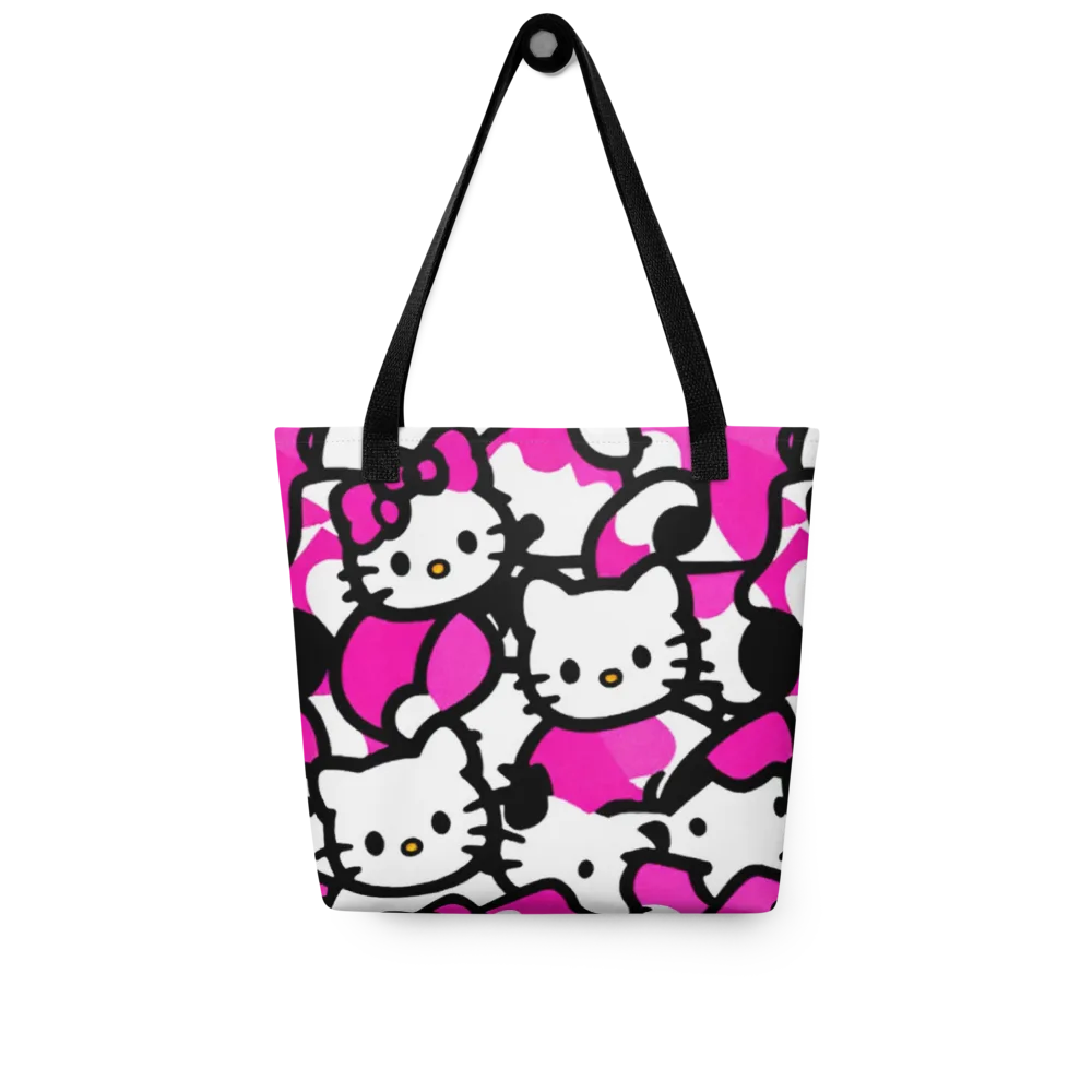 Neon Kitty Pop on Tote Bag — Front