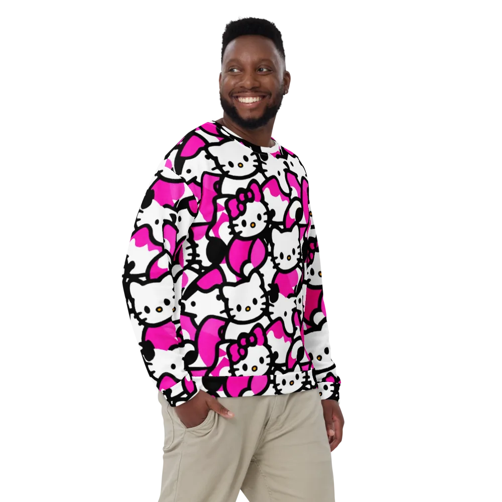 Neon Kitty Pop on Sweatshirt — Front