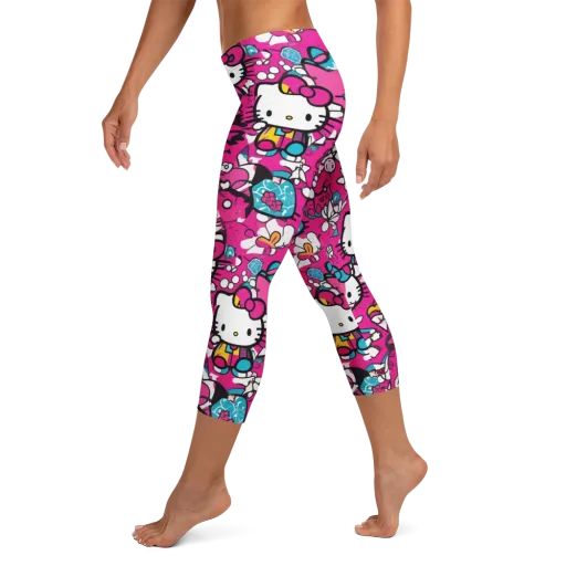 Bubblegum Pop on a Capri Leggings