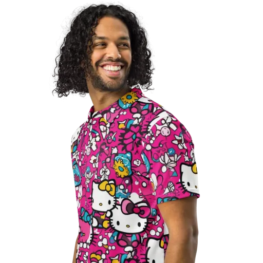 Bubblegum Pop on a Men's Slim Fit Polo Shirt