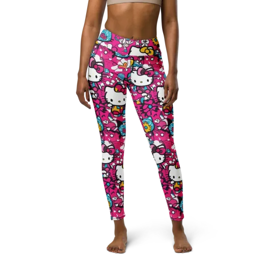 Bubblegum Pop on a Yoga Leggings