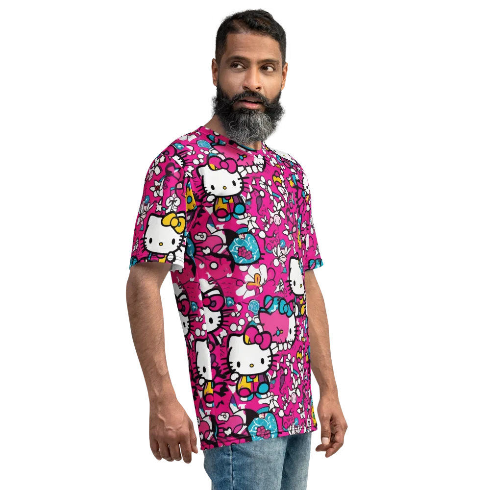 Bubblegum Pop on Men's Crew Neck T-Shirt — Right