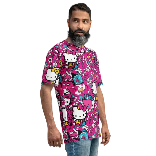 Bubblegum Pop on a Men's Crew Neck T-Shirt