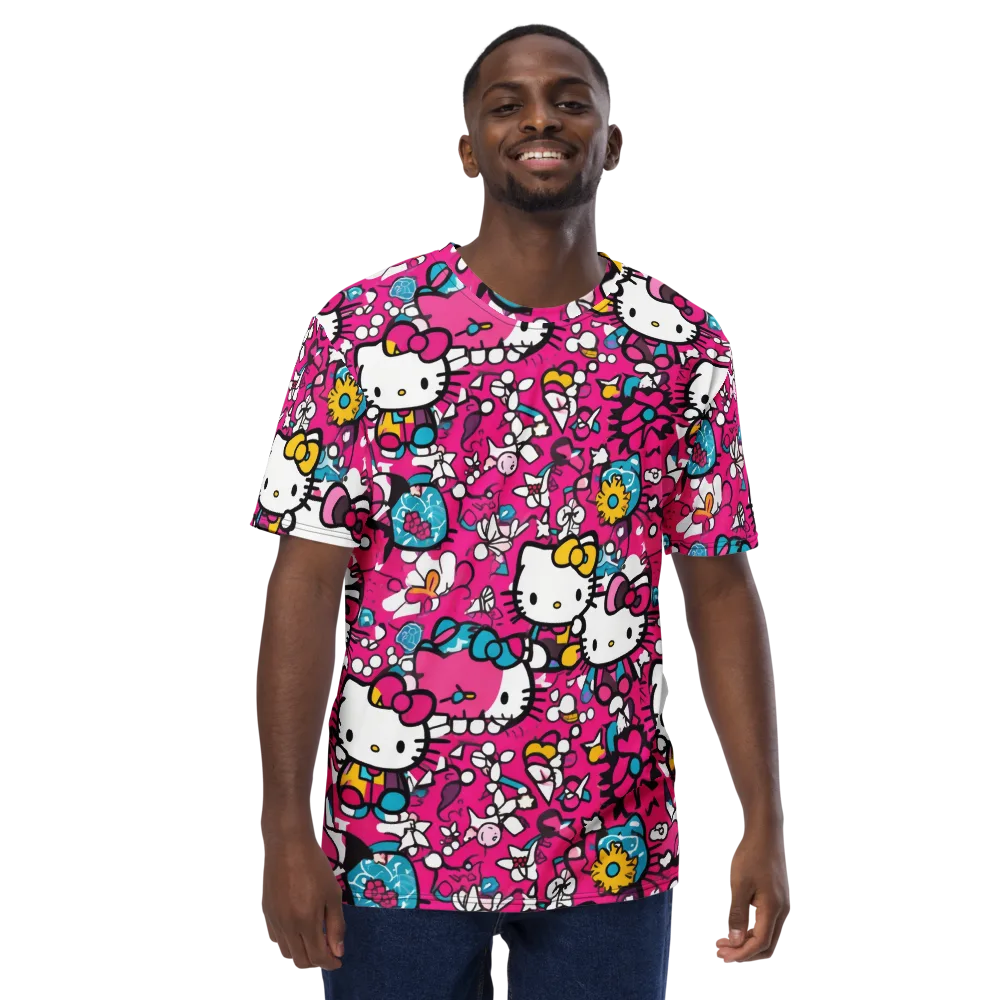 Bubblegum Pop on Men's Crew Neck T-Shirt — Front