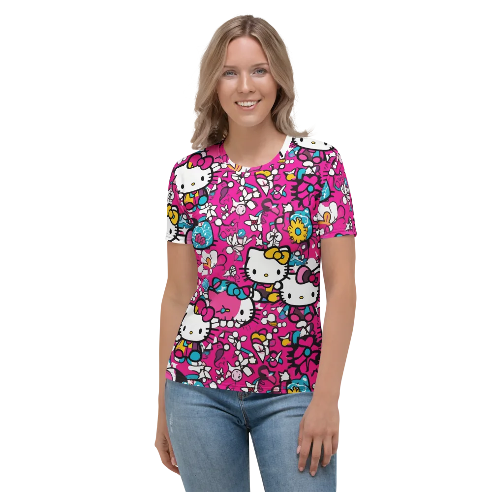 Bubblegum Pop on Women's Crew Neck T-Shirt — Front
