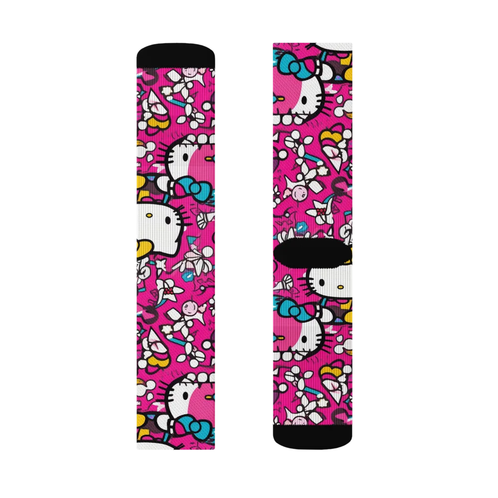 Bubblegum Pop on Socks — Left Sock