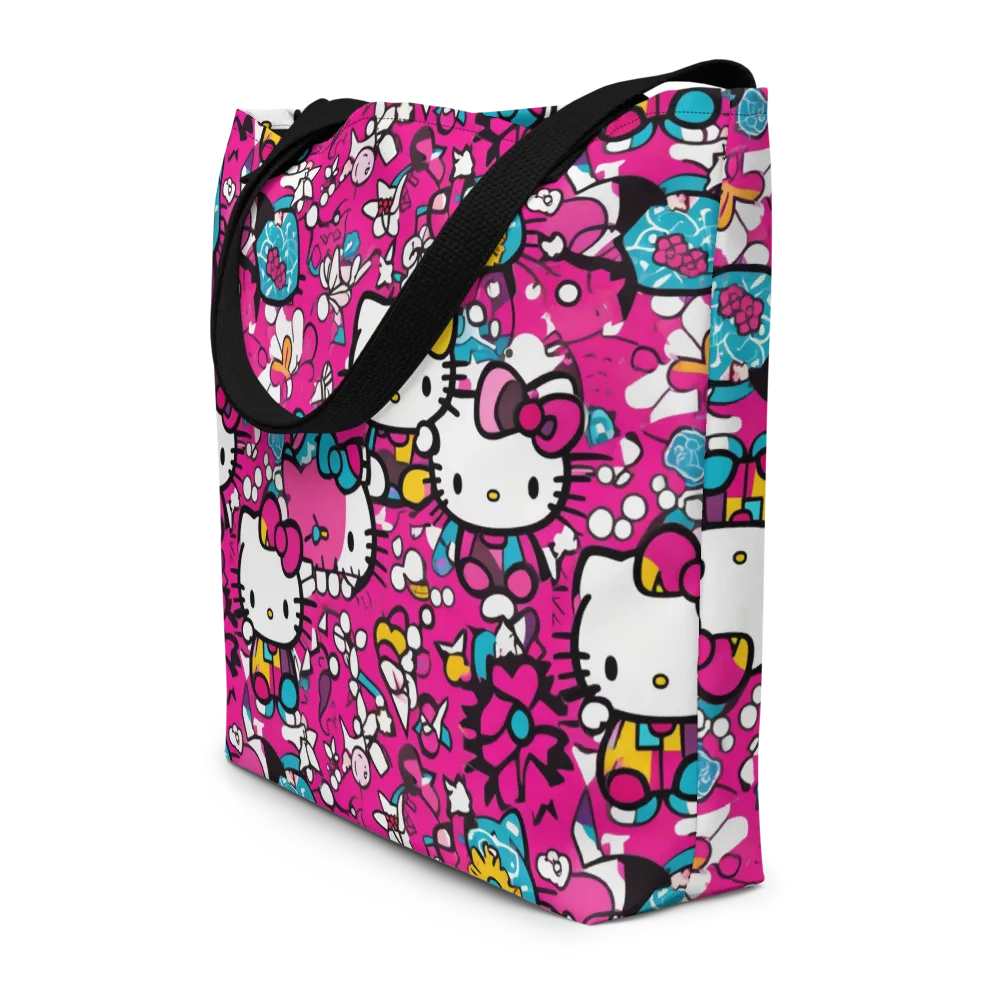 Bubblegum Pop on Large Tote Bag W/ Pocket — Front