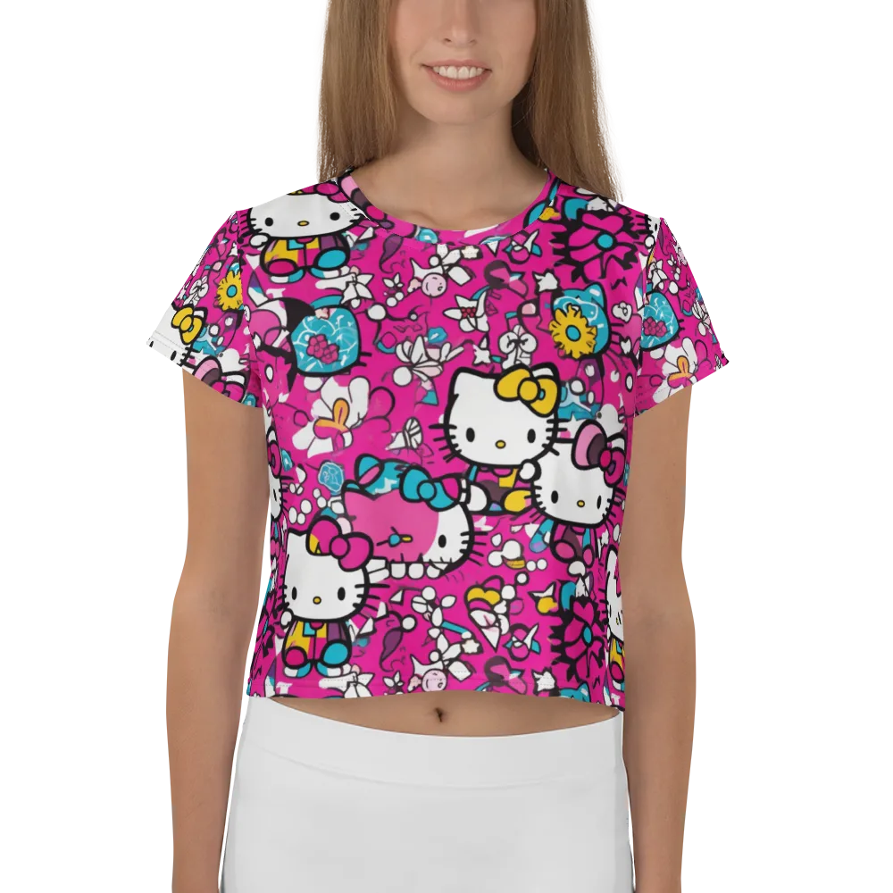 Bubblegum Pop on Crop Tee — Front