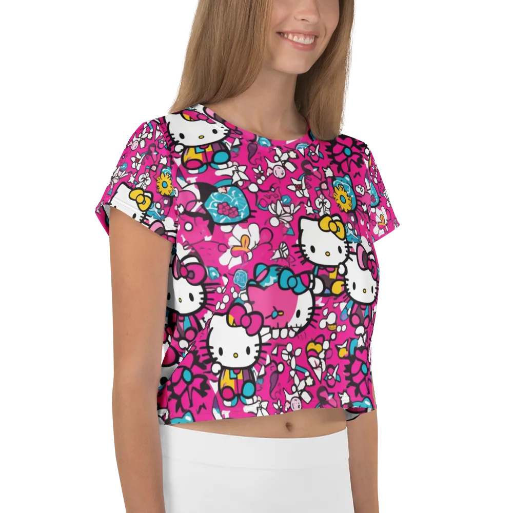 Bubblegum Pop on Crop Tee — Right