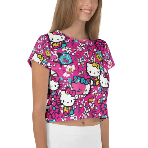 Bubblegum Pop on a Crop Tee