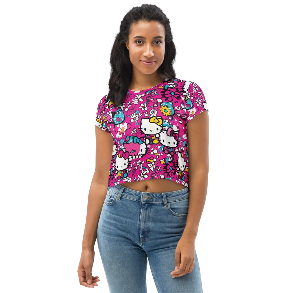 Bubblegum Pop on Crop Tee — Front