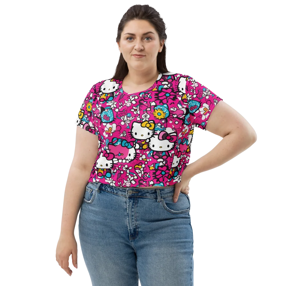 Bubblegum Pop on Crop Tee — Front