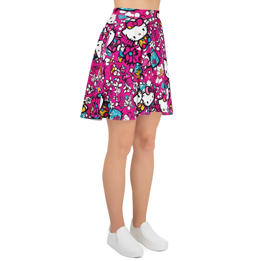 Bubblegum Pop on Skater Skirt — Right