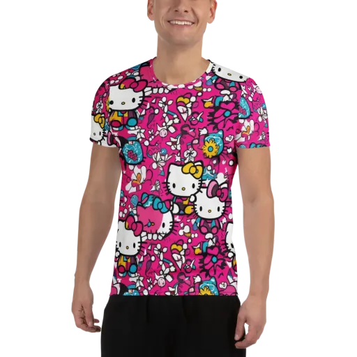 Bubblegum Pop on a Men's Athletic T-Shirt