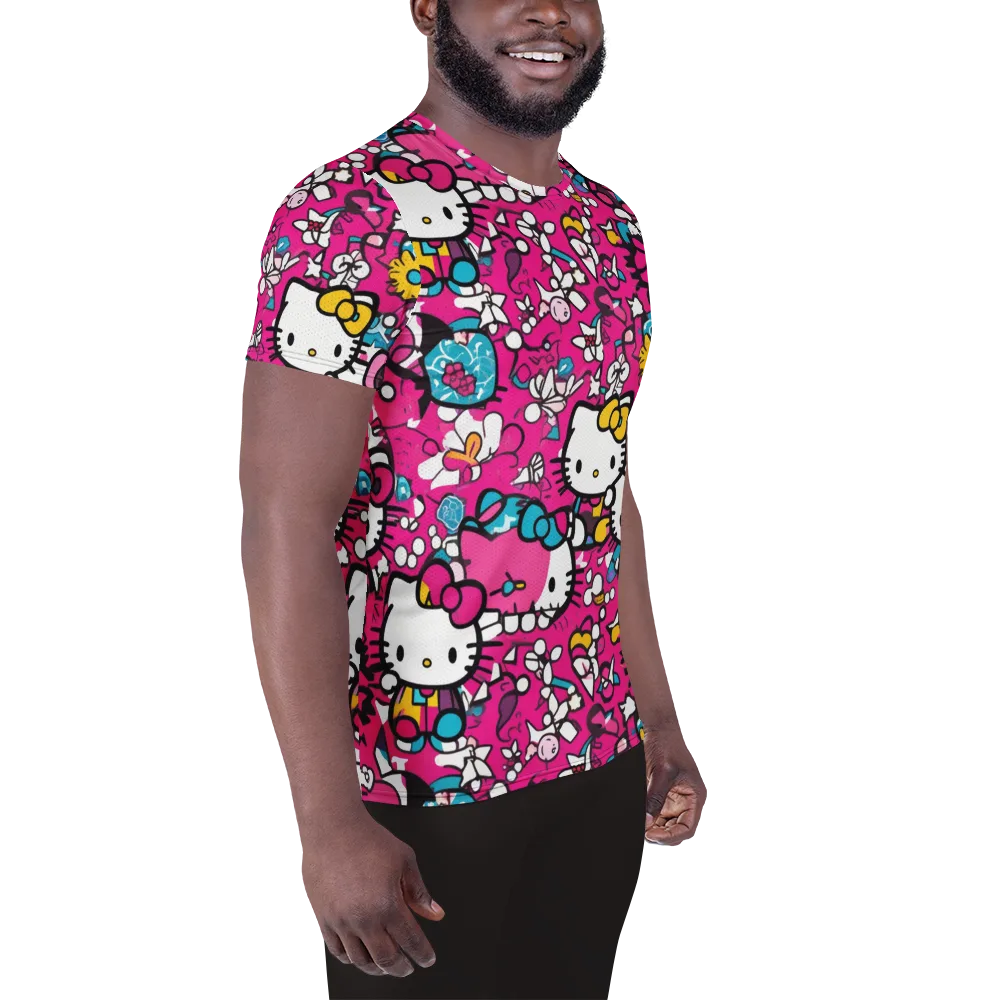Bubblegum Pop on Men's Athletic T-Shirt — Right