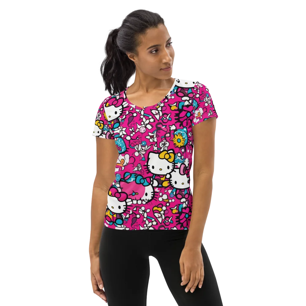 Bubblegum Pop on Women's Athletic T-Shirt — Front