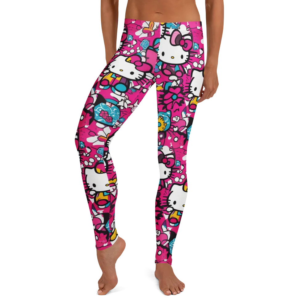 Bubblegum Pop on Leggings — Front