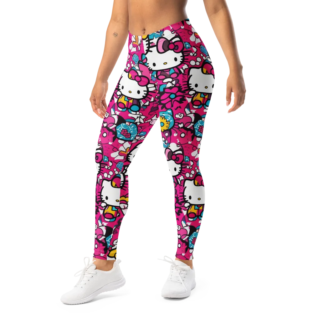Bubblegum Pop on Leggings — Left Front