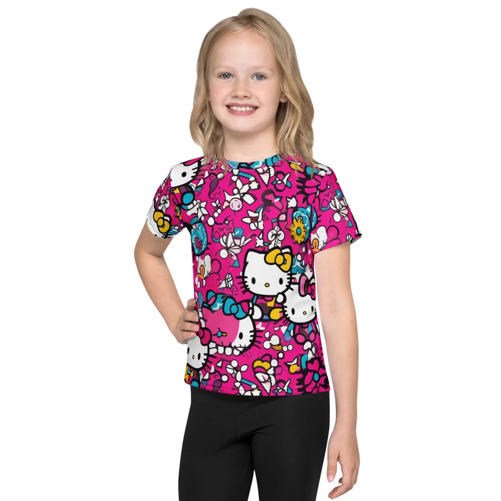Bubblegum Pop on Kids Crew Neck T-Shirt — Front