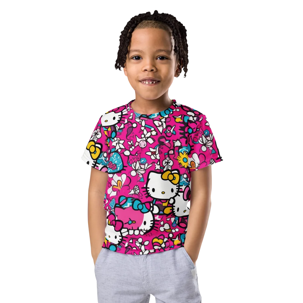 Bubblegum Pop on Kids Crew Neck T-Shirt — Front