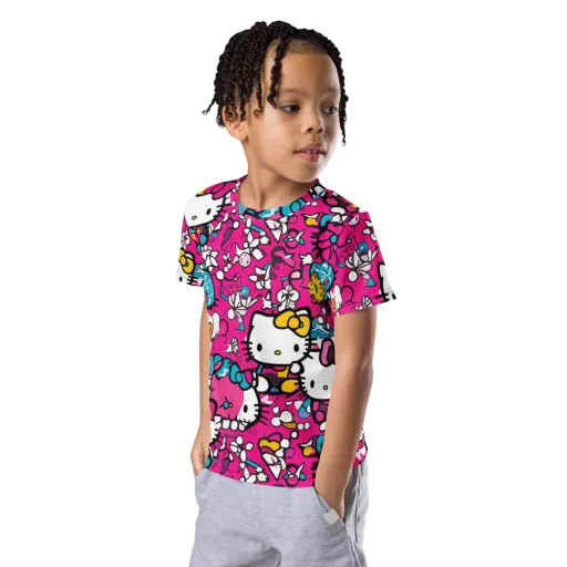 Bubblegum Pop on a Kids Crew Neck T-Shirt