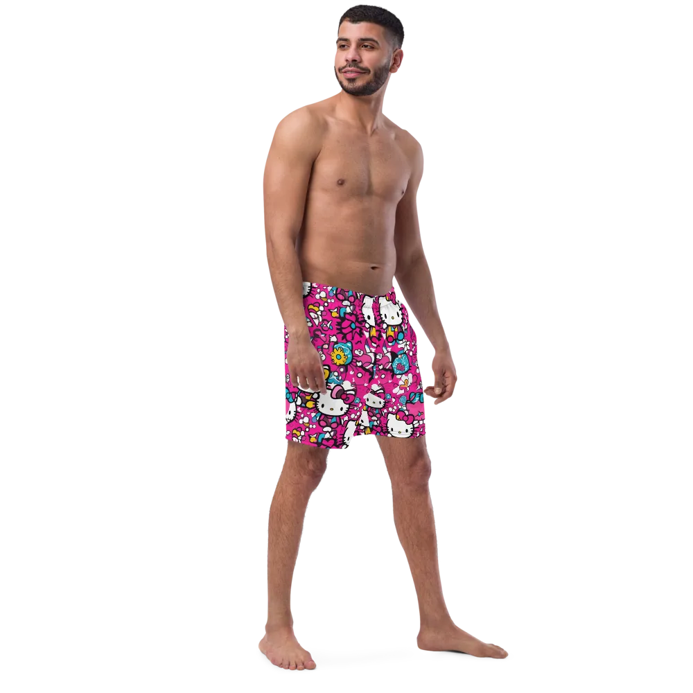 Bubblegum Pop on Swim Trunks — Right Front