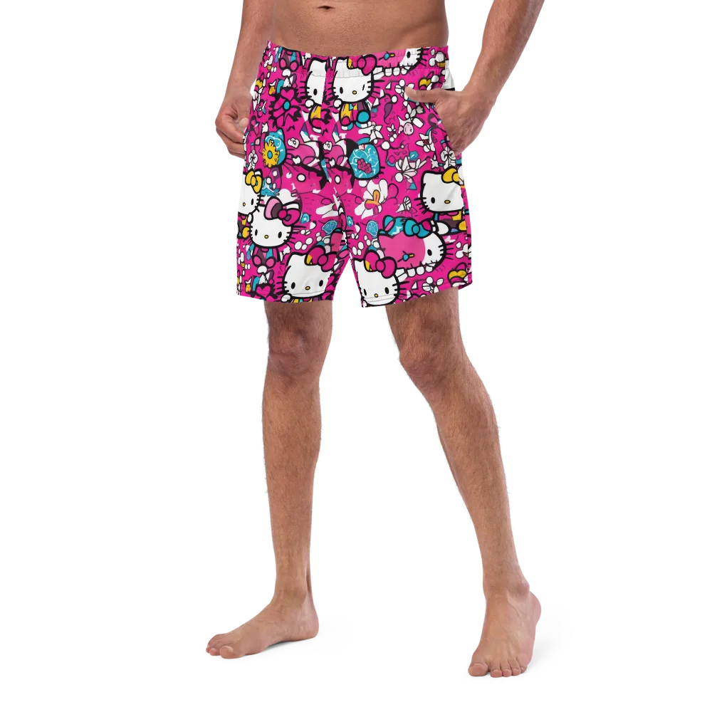 Bubblegum Pop on Swim Trunks — Left Front