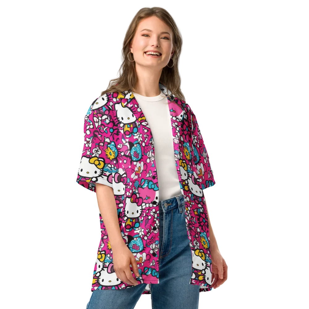 Bubblegum Pop on Button Shirt — Front