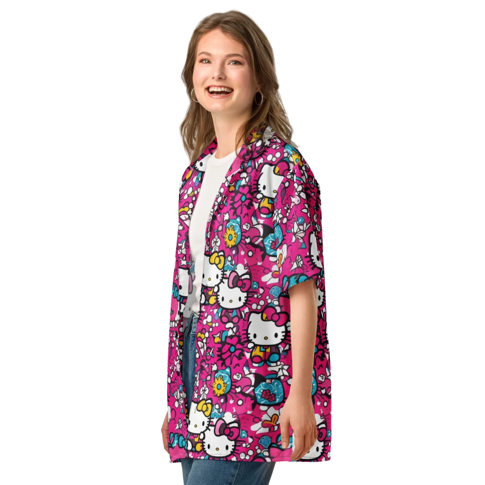 Bubblegum Pop on Button Shirt — Left Front