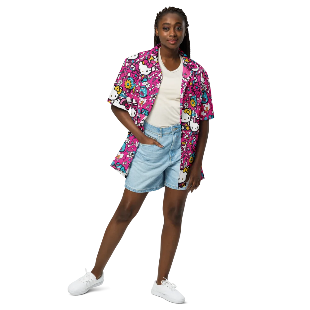 Bubblegum Pop on Button Shirt — Front