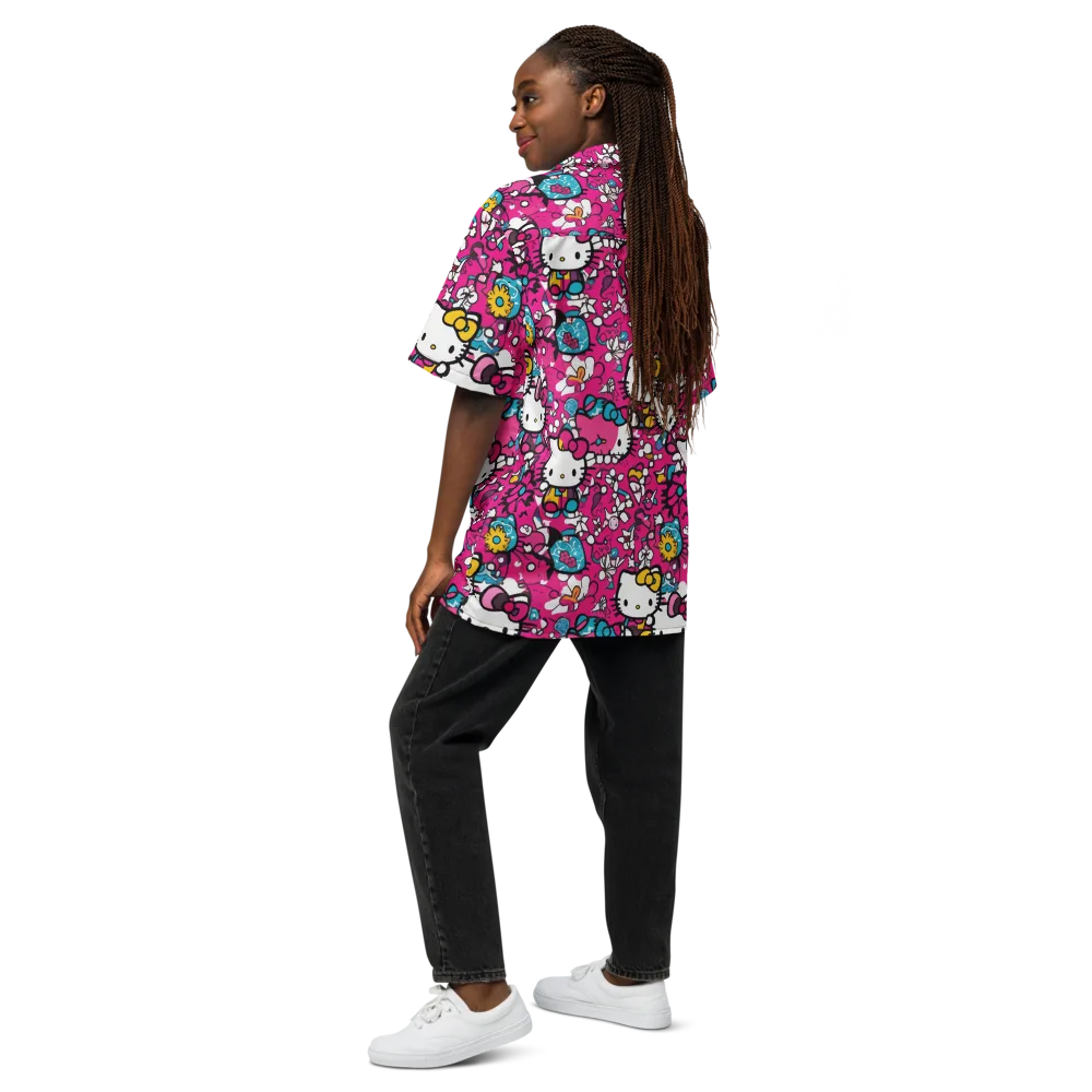 Bubblegum Pop on Button Shirt — Back