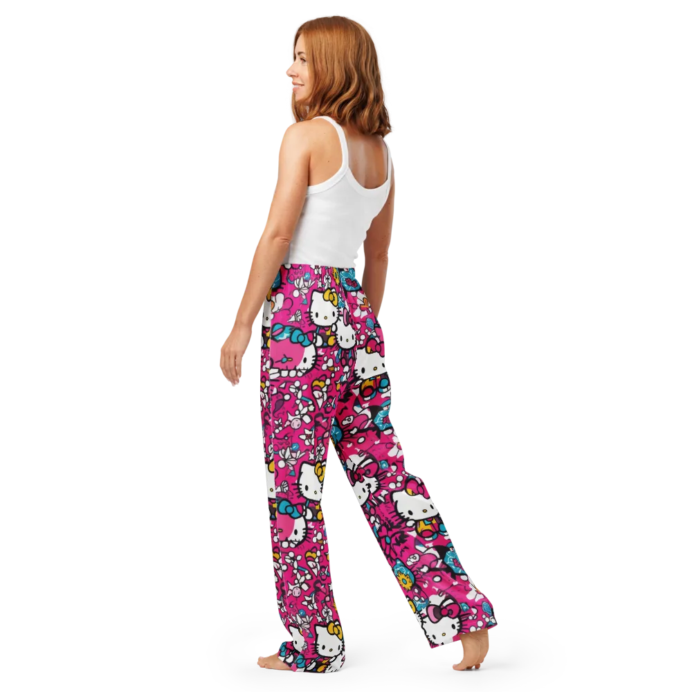 Bubblegum Pop on Women's Pajama Pants — Back